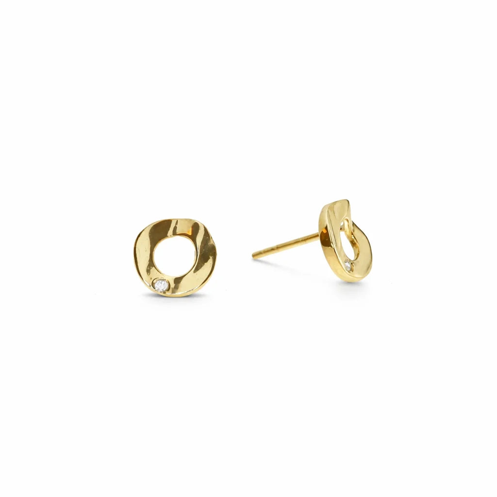 8 Karat Cirkel Ørestikker