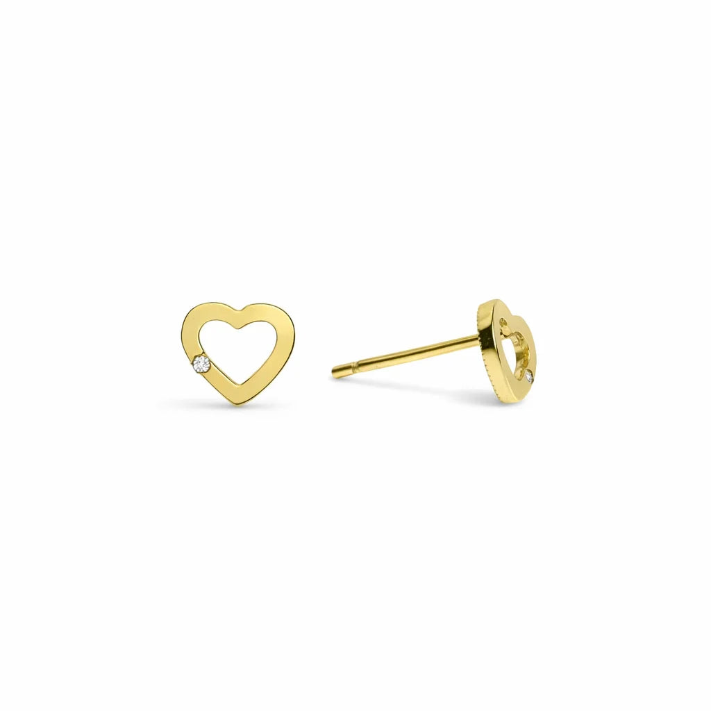 8 Karat Hjerte Ørestikker