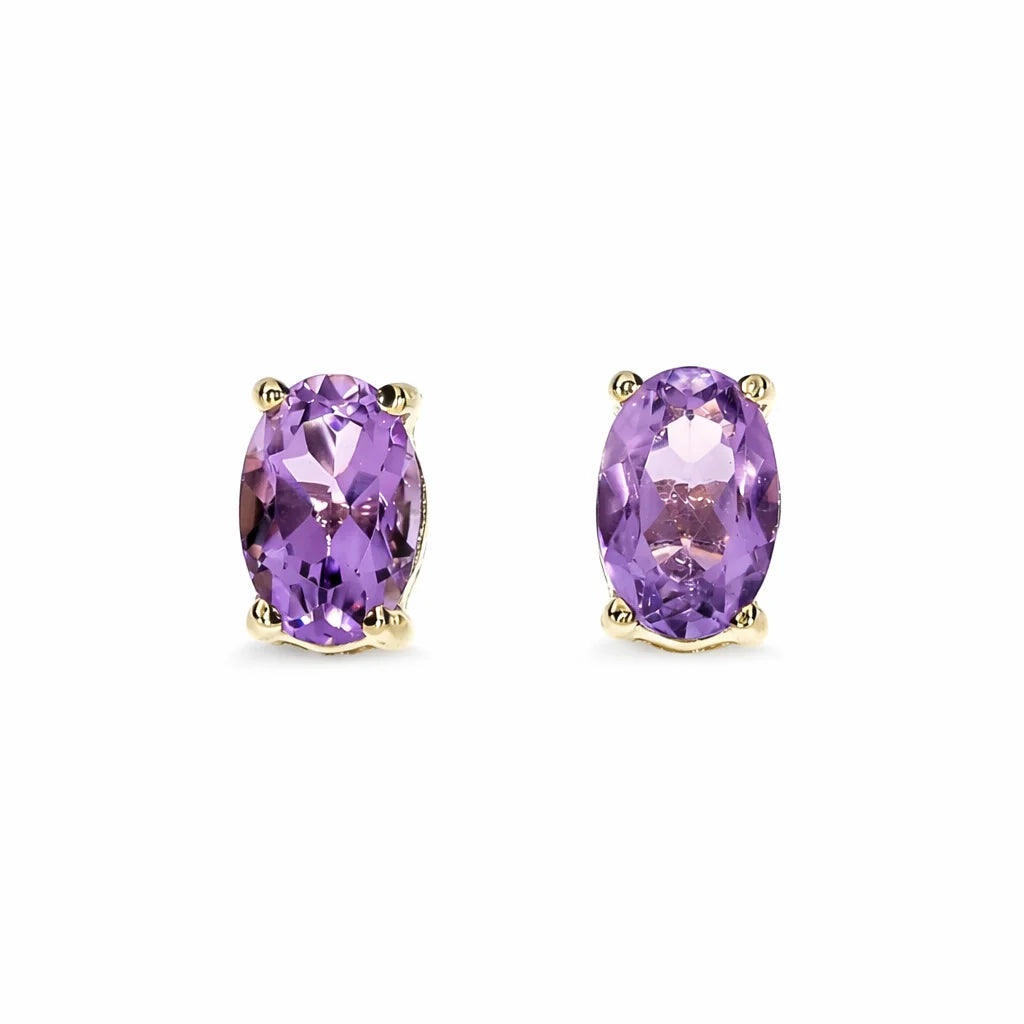 8 Karat Lilla Ametyst Ørestikker