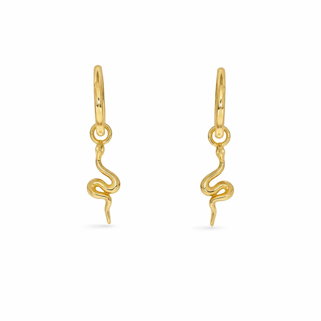 8 Karat Slange Vedhæng Creoler