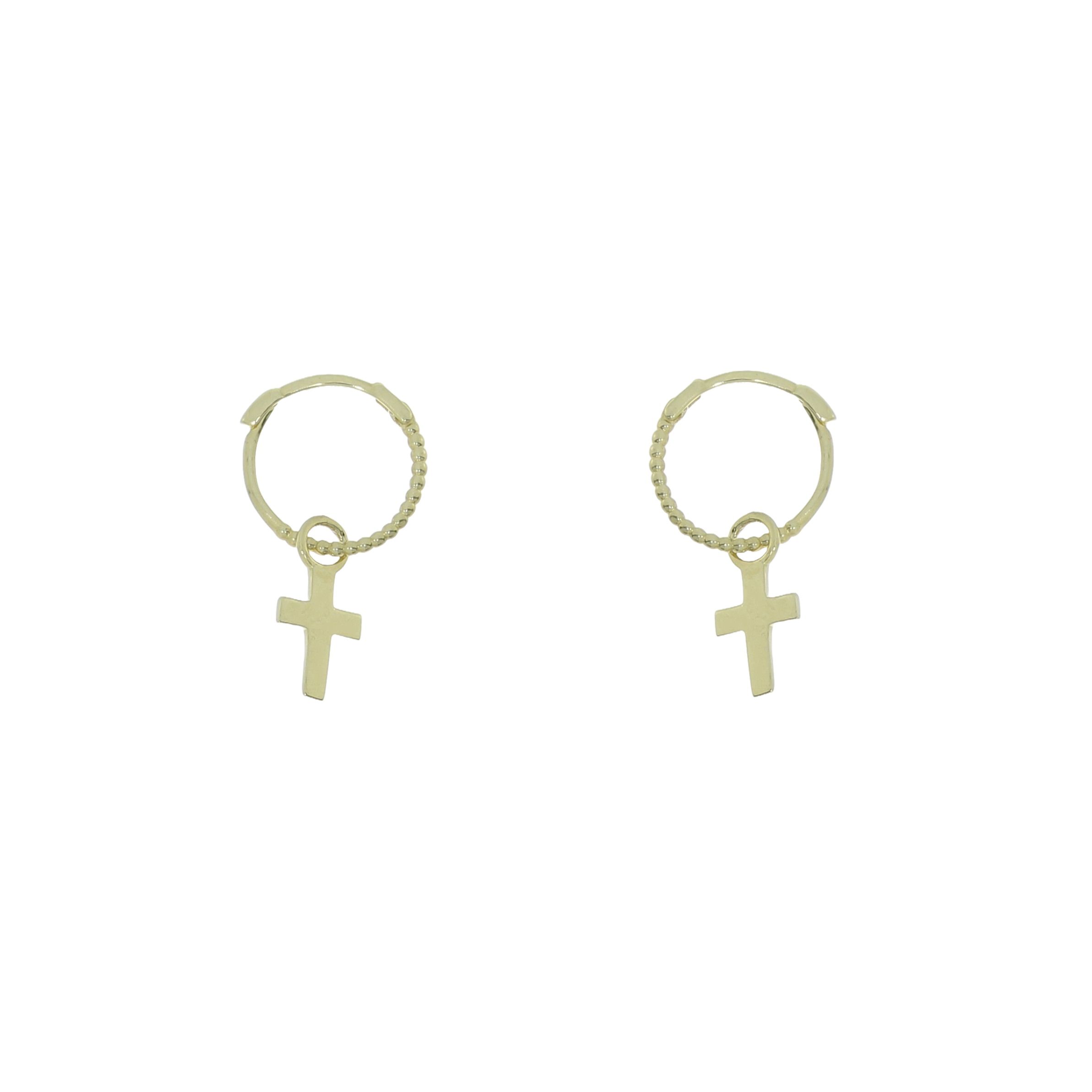 8 Karat Creoler m. Kors