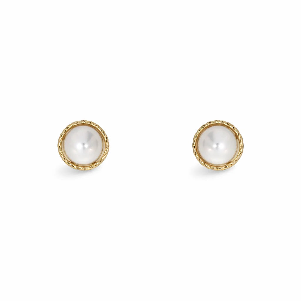 8 Karat Ferskvandsperle Ørestikker
