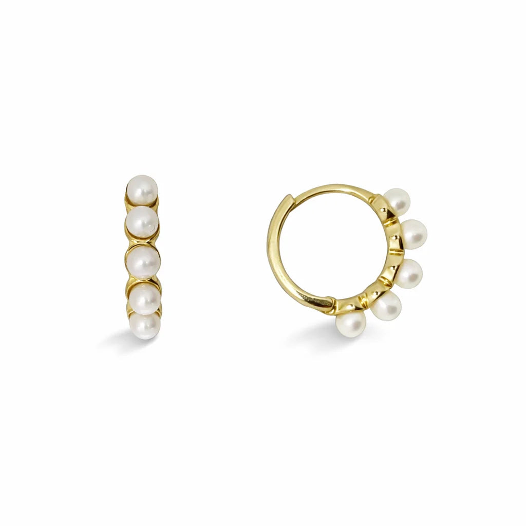 8 Karat Ferskvandsperle Creoler
