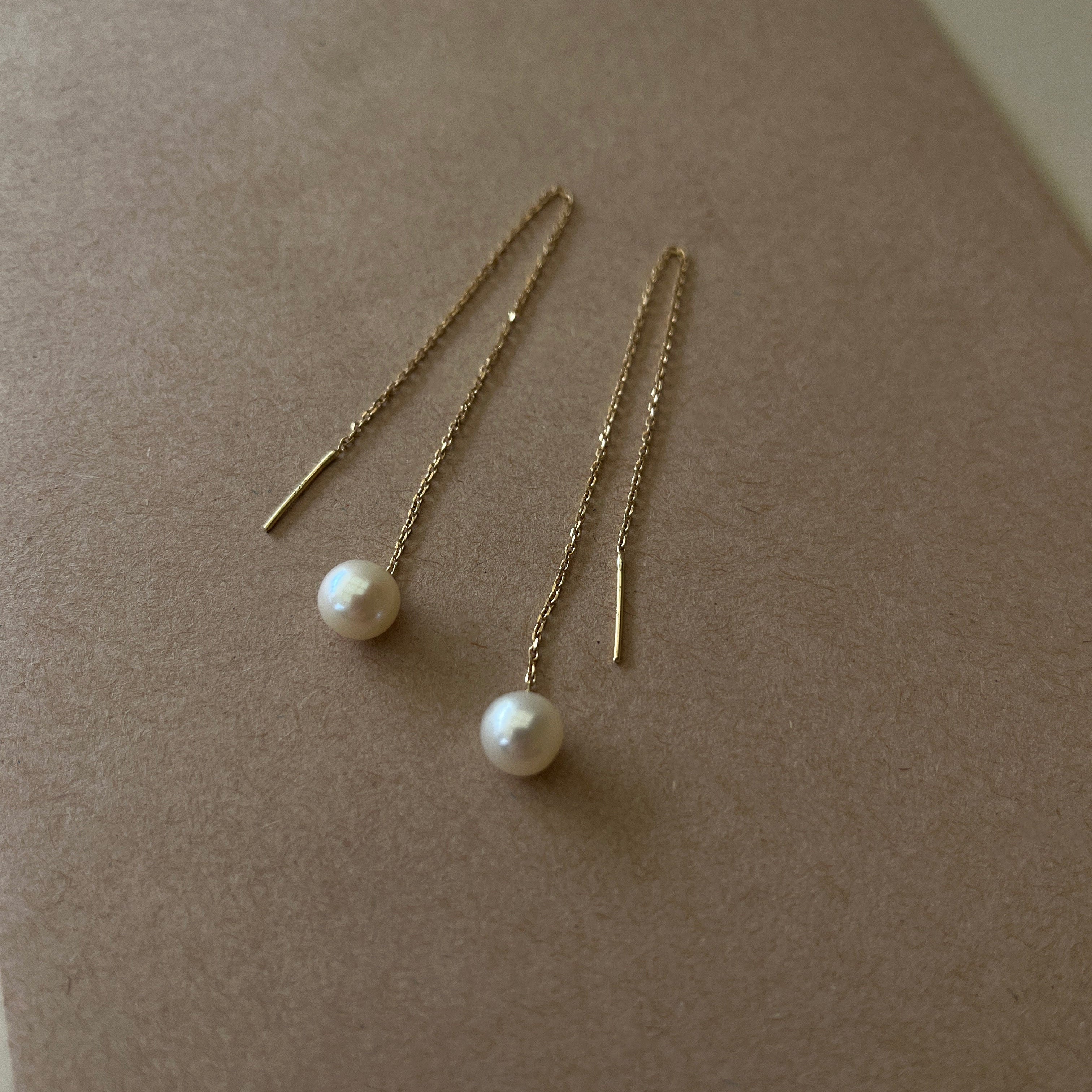 9 Karat Ferskvandsperle Ørehænger