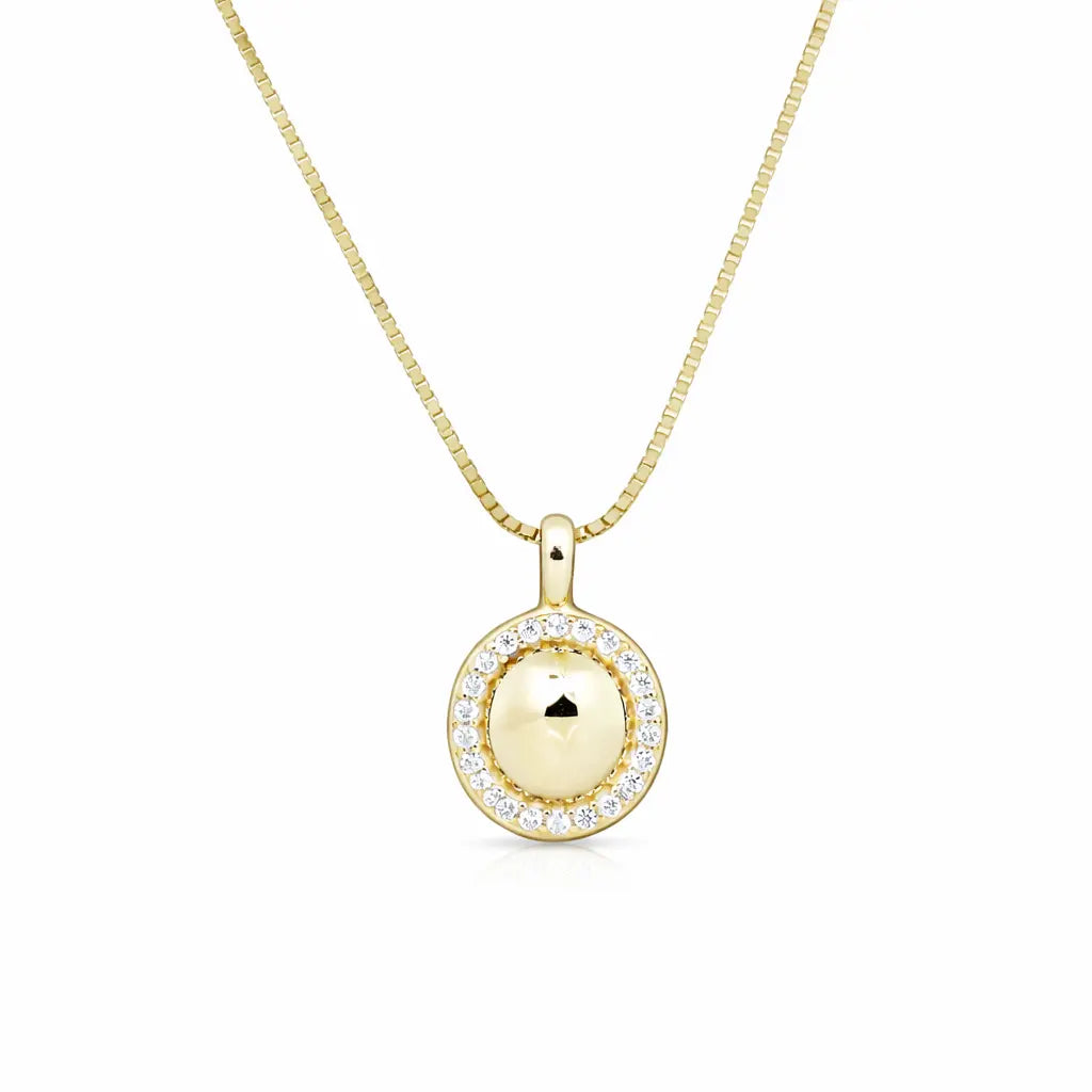 8 Karat Oval Plade Halskæde