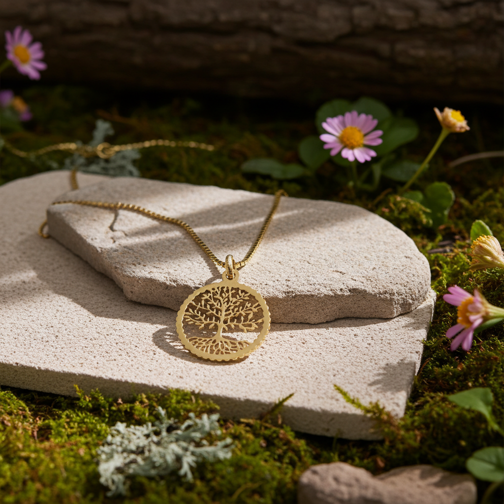 9 Karat Livets Træ Vedhæng