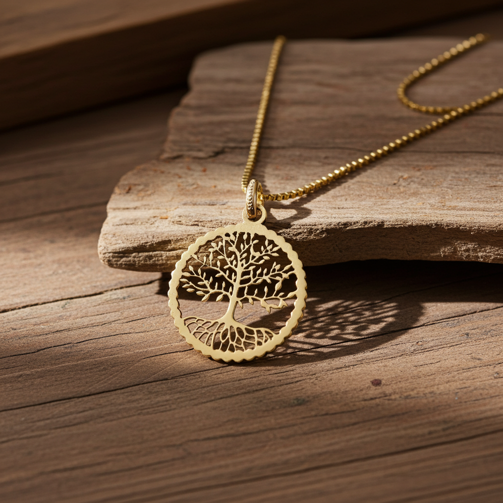 9 Karat Livets Træ Vedhæng