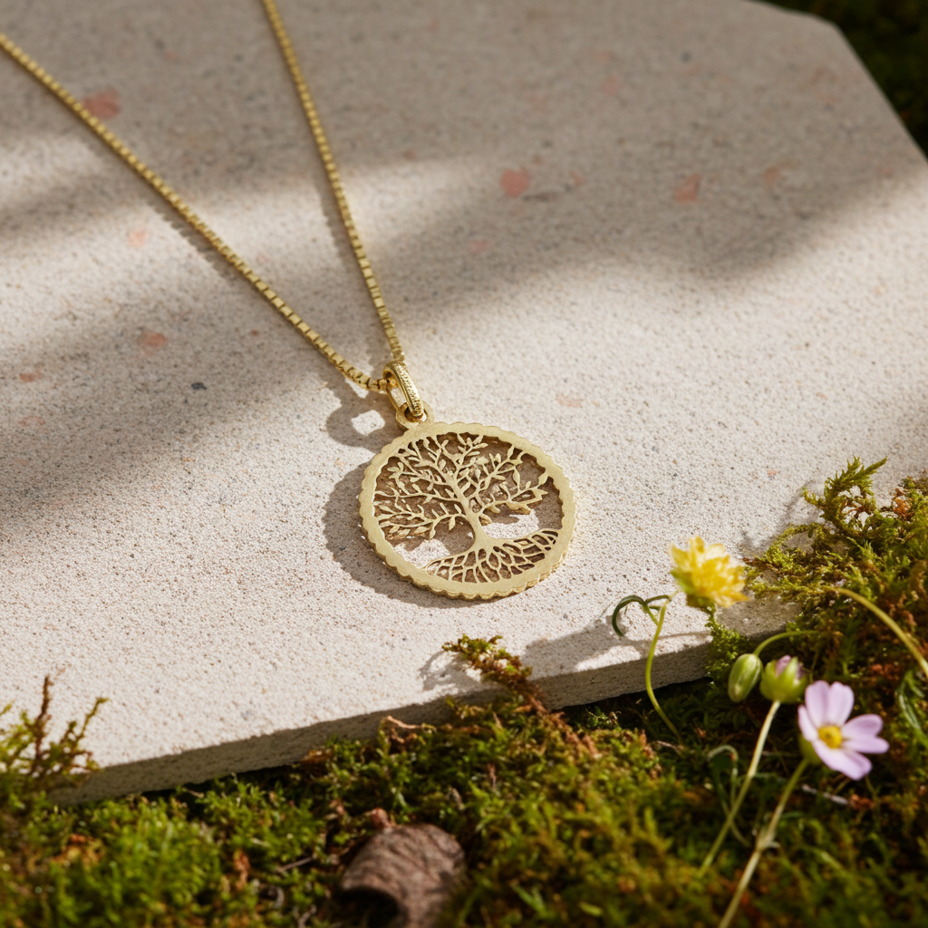 9 Karat Livets Træ Vedhæng