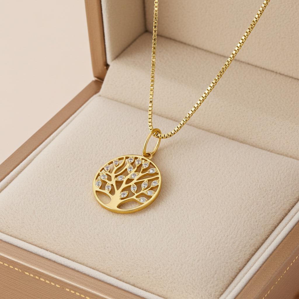 9 Karat Livets Træ Vedhæng