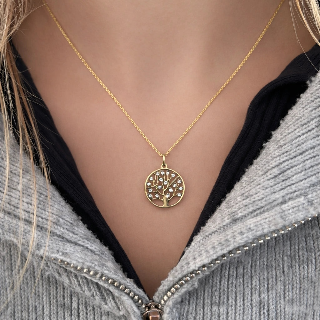 9 Karat Livets Træ Vedhæng