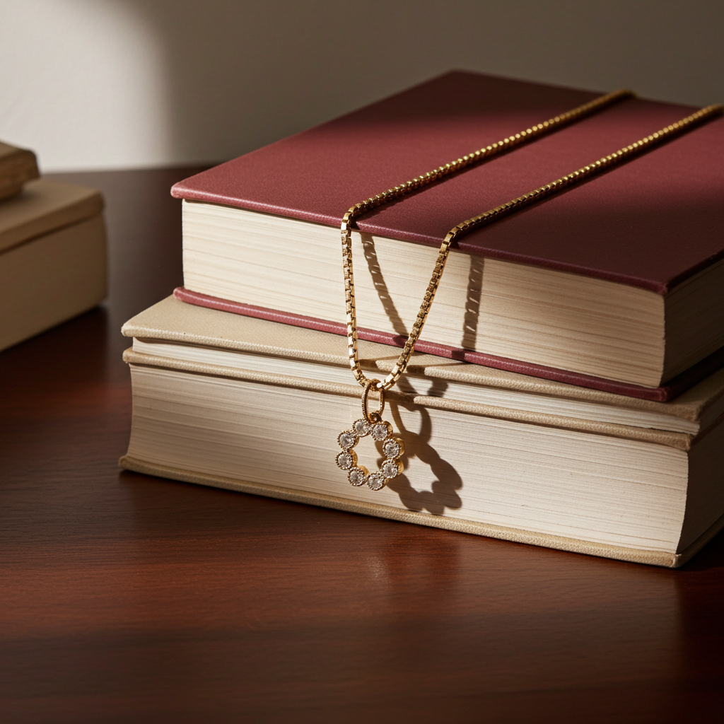 8 Karat Cirkel Halskæde