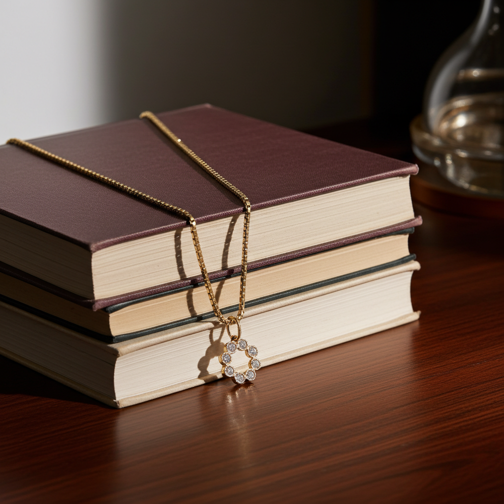 8 Karat Cirkel Halskæde