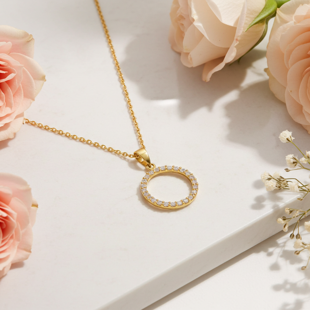 9 Karat Cirkel Vedhæng