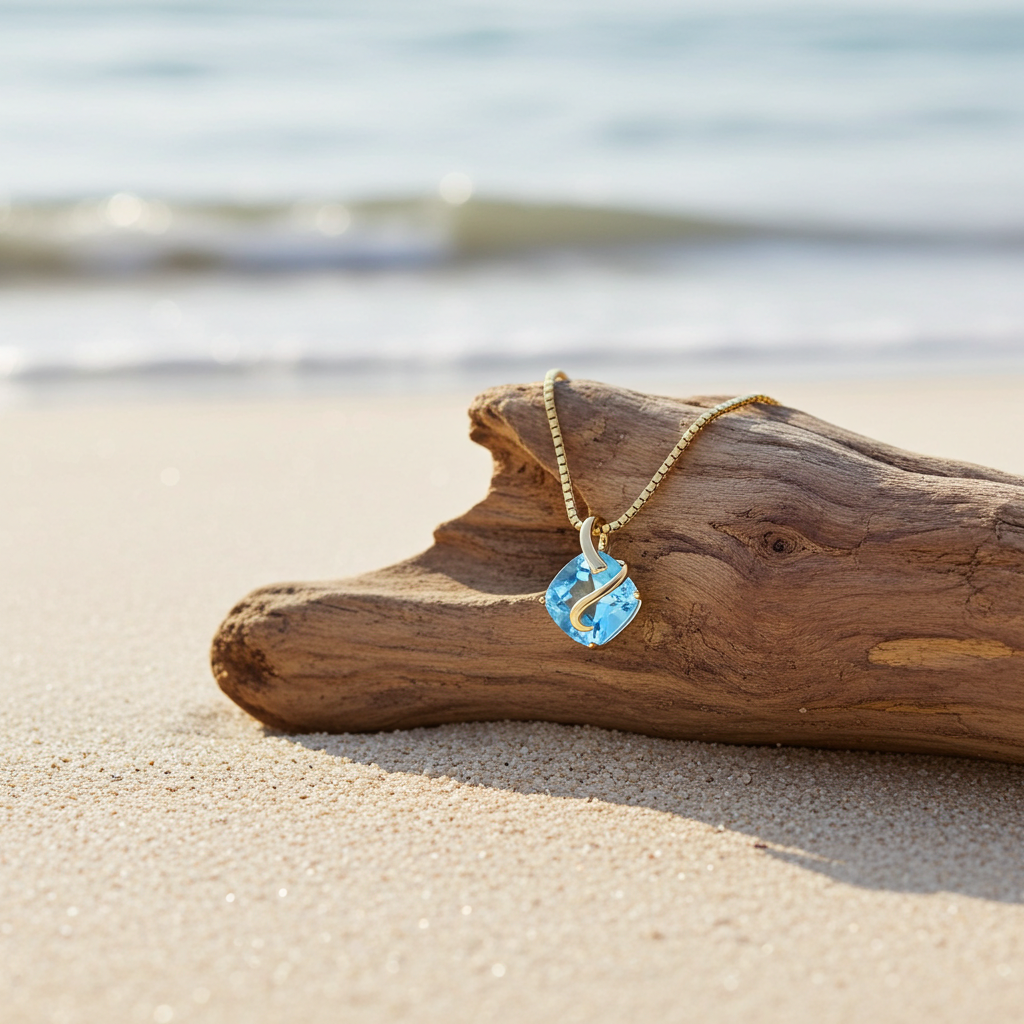 8 Karat Blue Skyline Halskæde