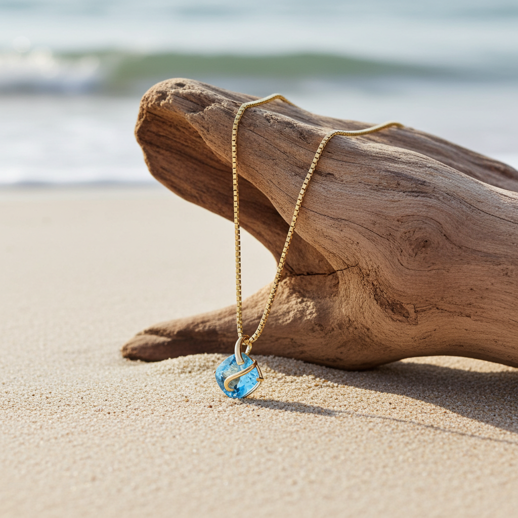 8 Karat Blue Skyline Halskæde