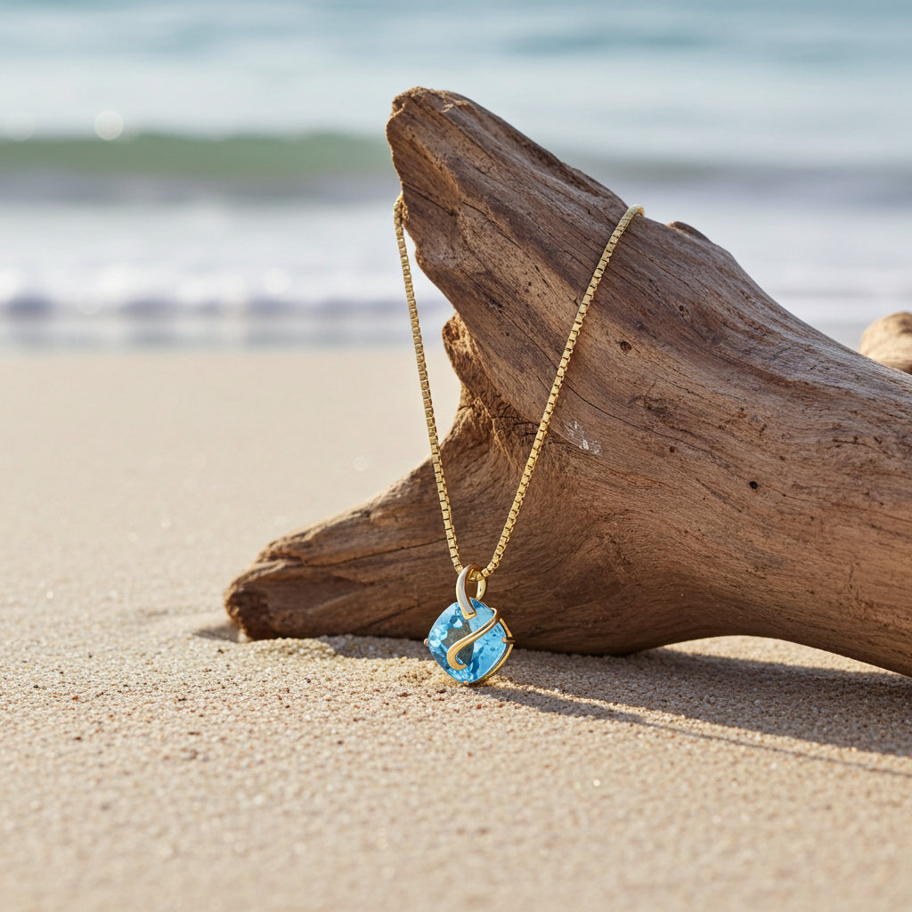 8 Karat Blue Skyline Halskæde