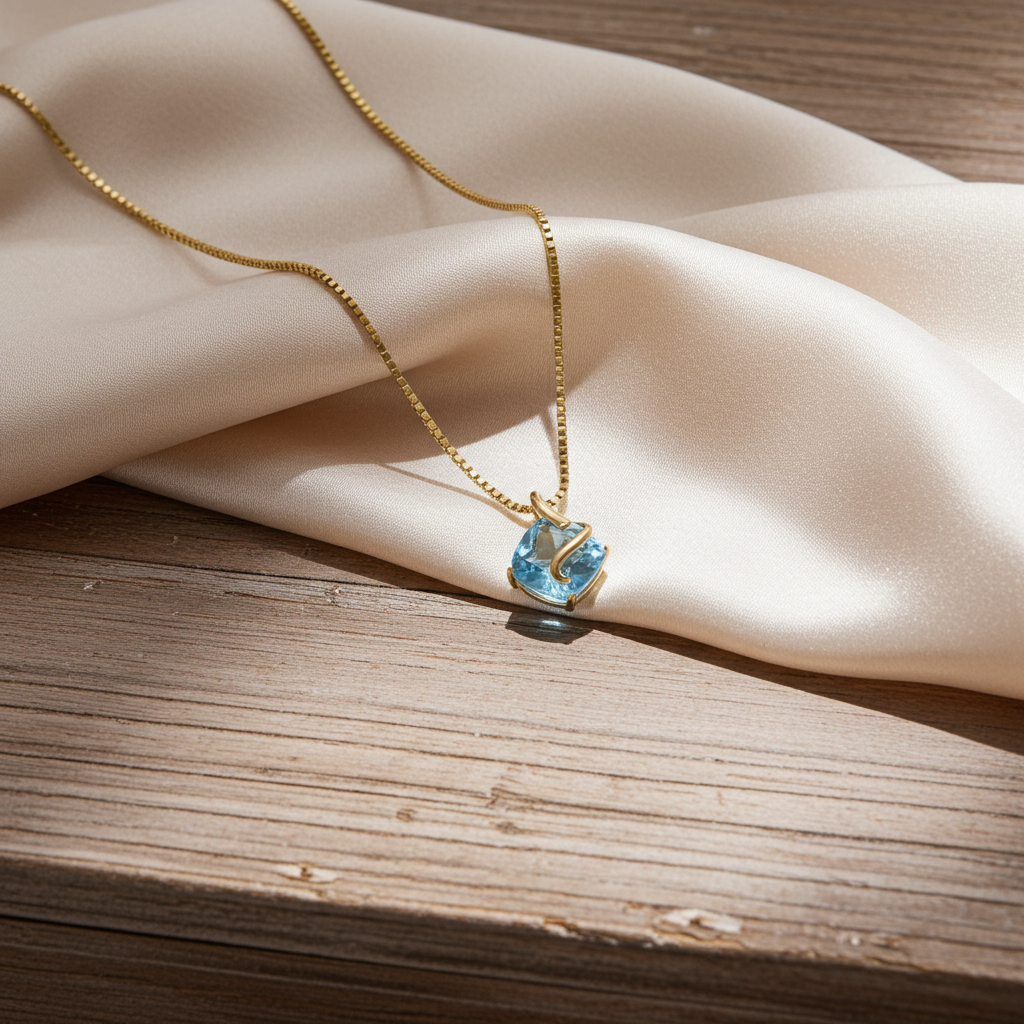 8 Karat Blue Skyline Halskæde