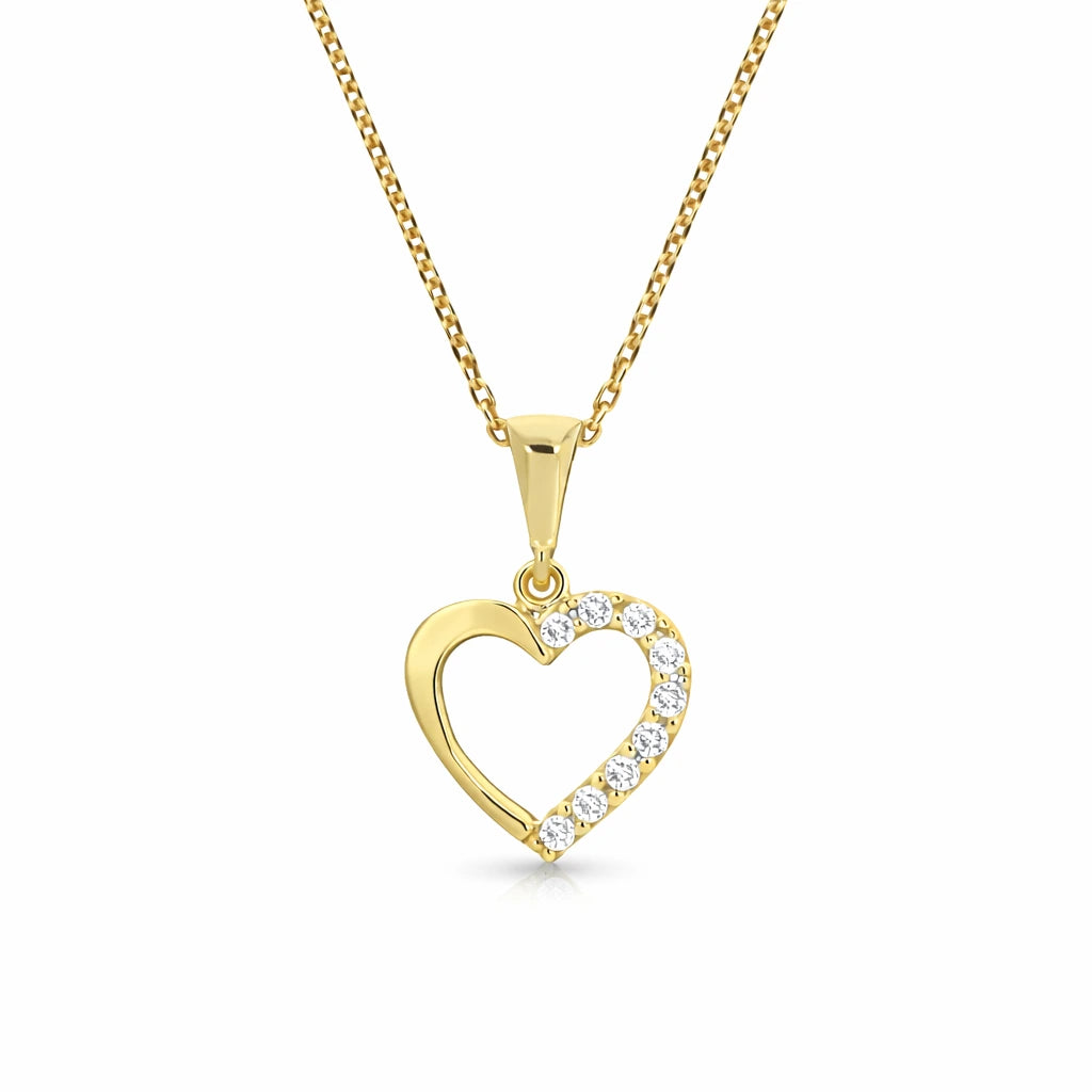 9 Karat Hjerte Vedhæng