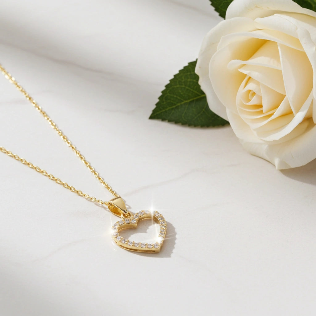 9 Karat Hjerte Vedhæng