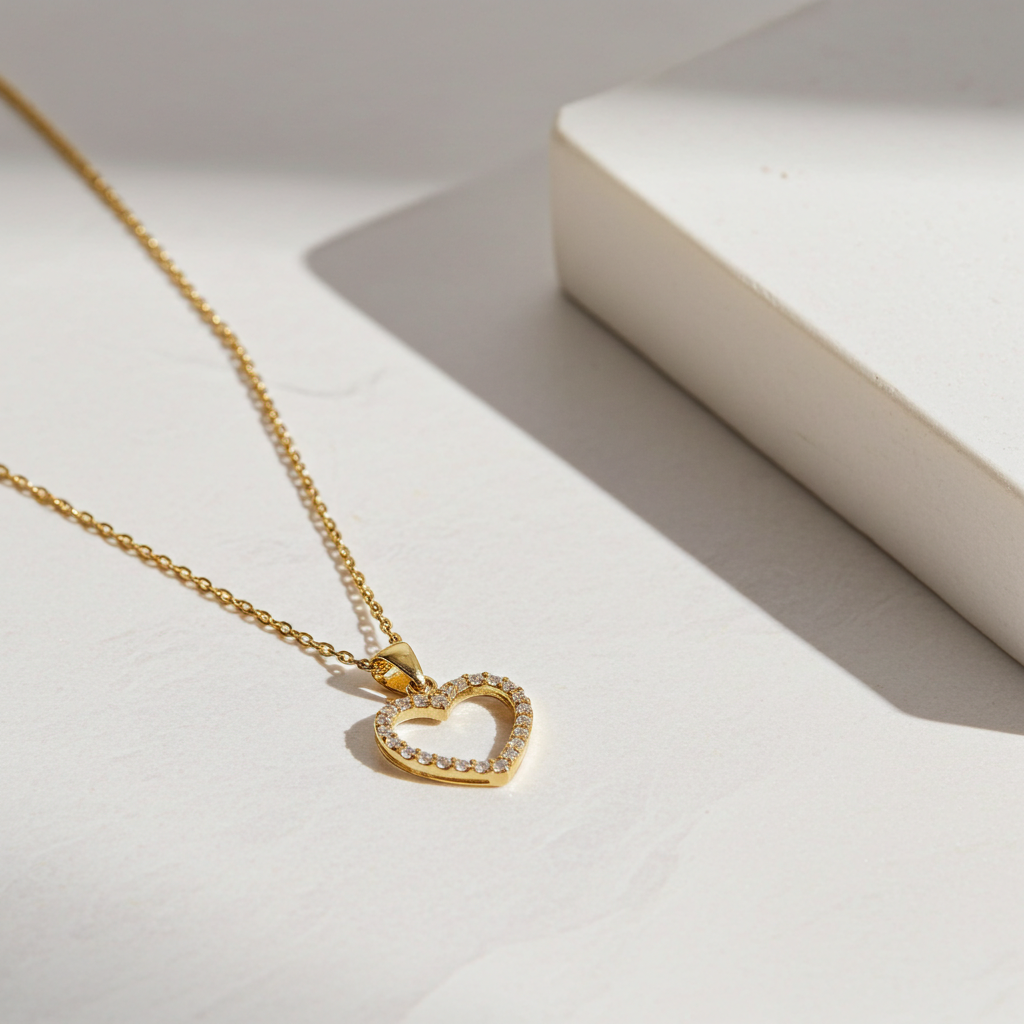 9 Karat Hjerte Vedhæng