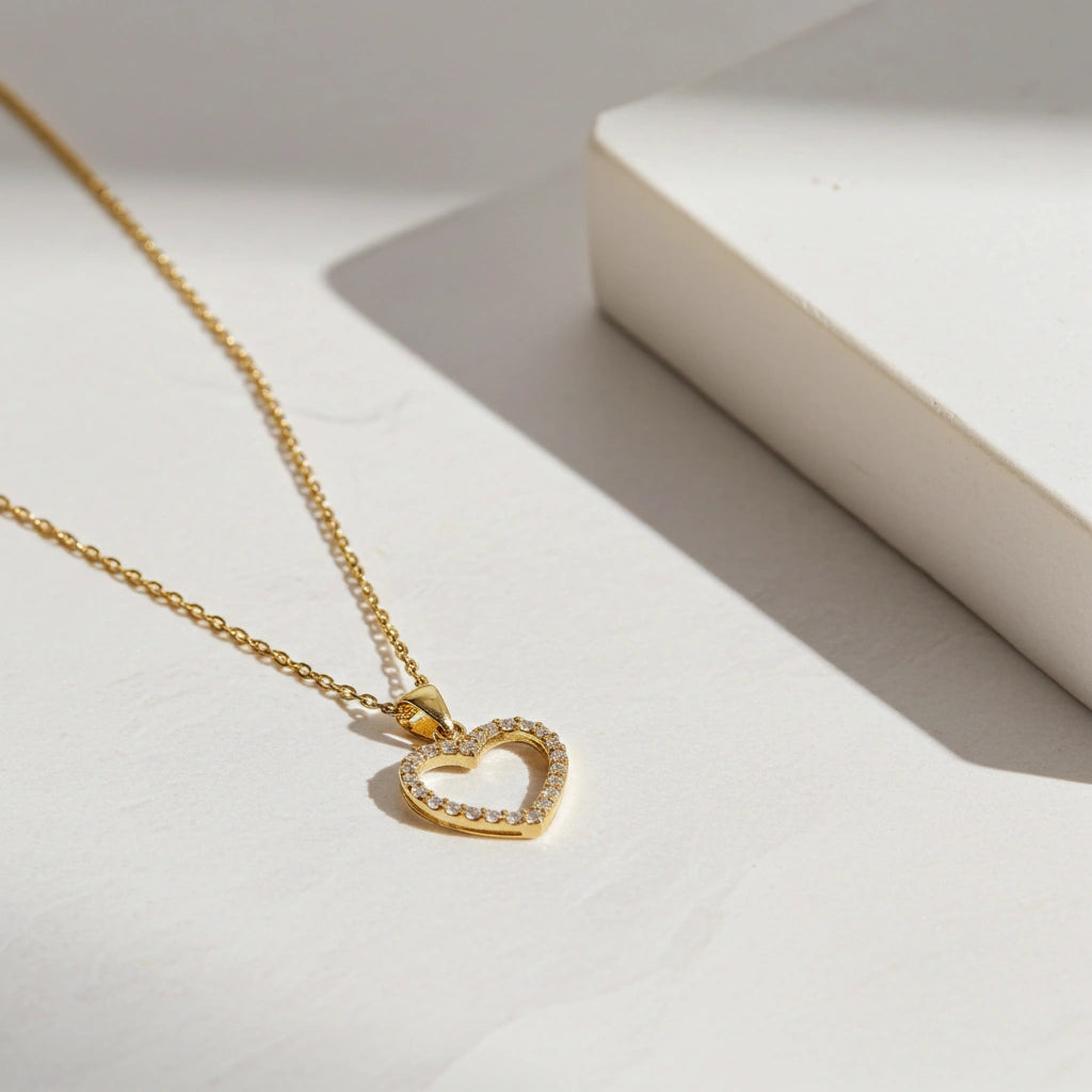 9 Karat Hjerte Vedhæng