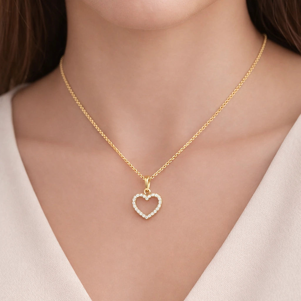 9 Karat Hjerte Vedhæng