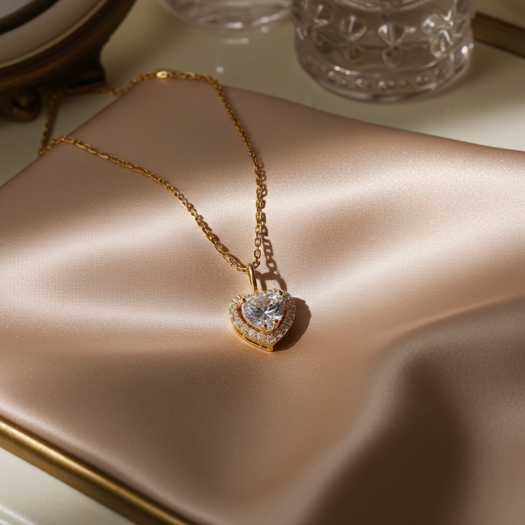 9 Karat Hjerte Vedhæng