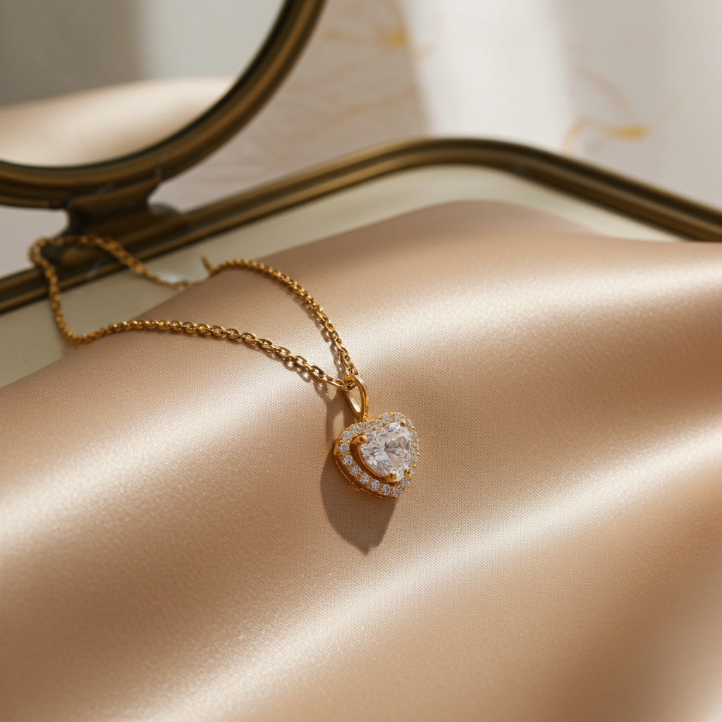 9 Karat Hjerte Vedhæng