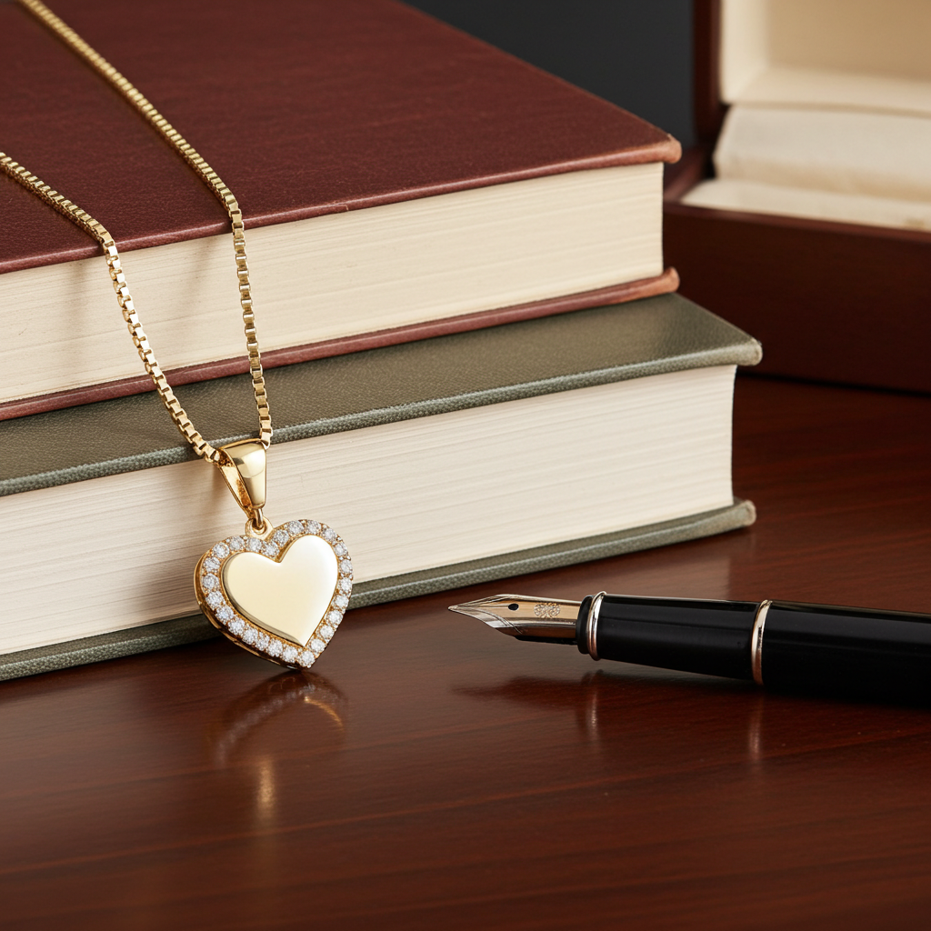 9 Karat Hjerte Vedhæng