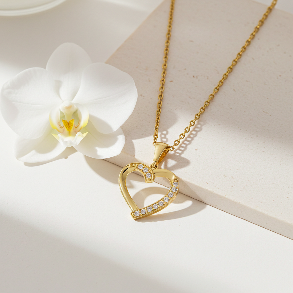 9 Karat Hjerte Vedhæng