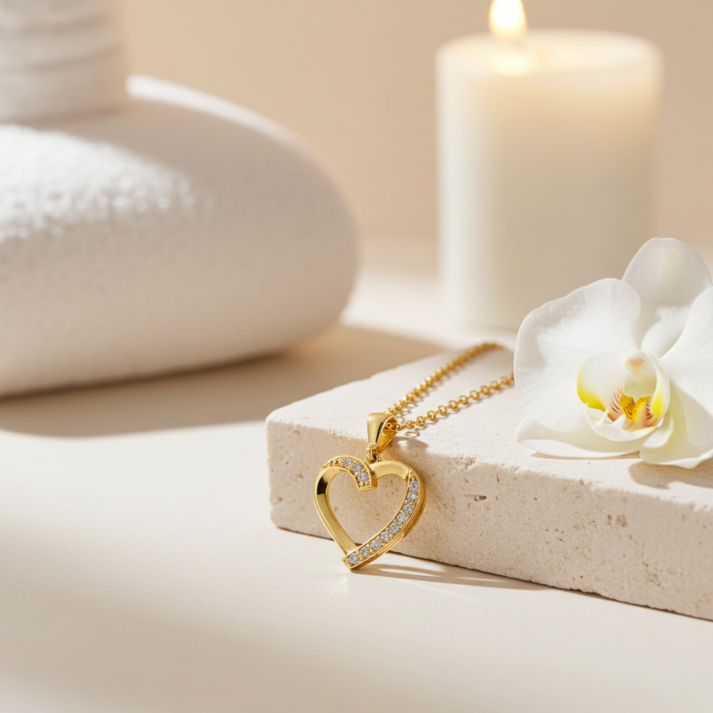 9 Karat Hjerte Vedhæng