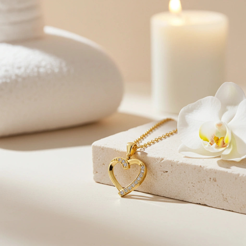 9 Karat Hjerte Vedhæng