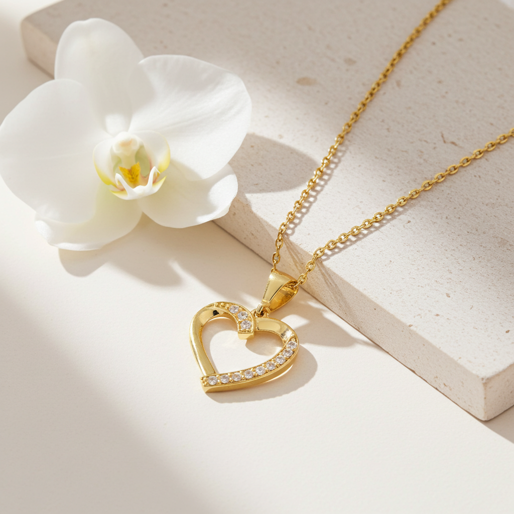 9 Karat Hjerte Vedhæng