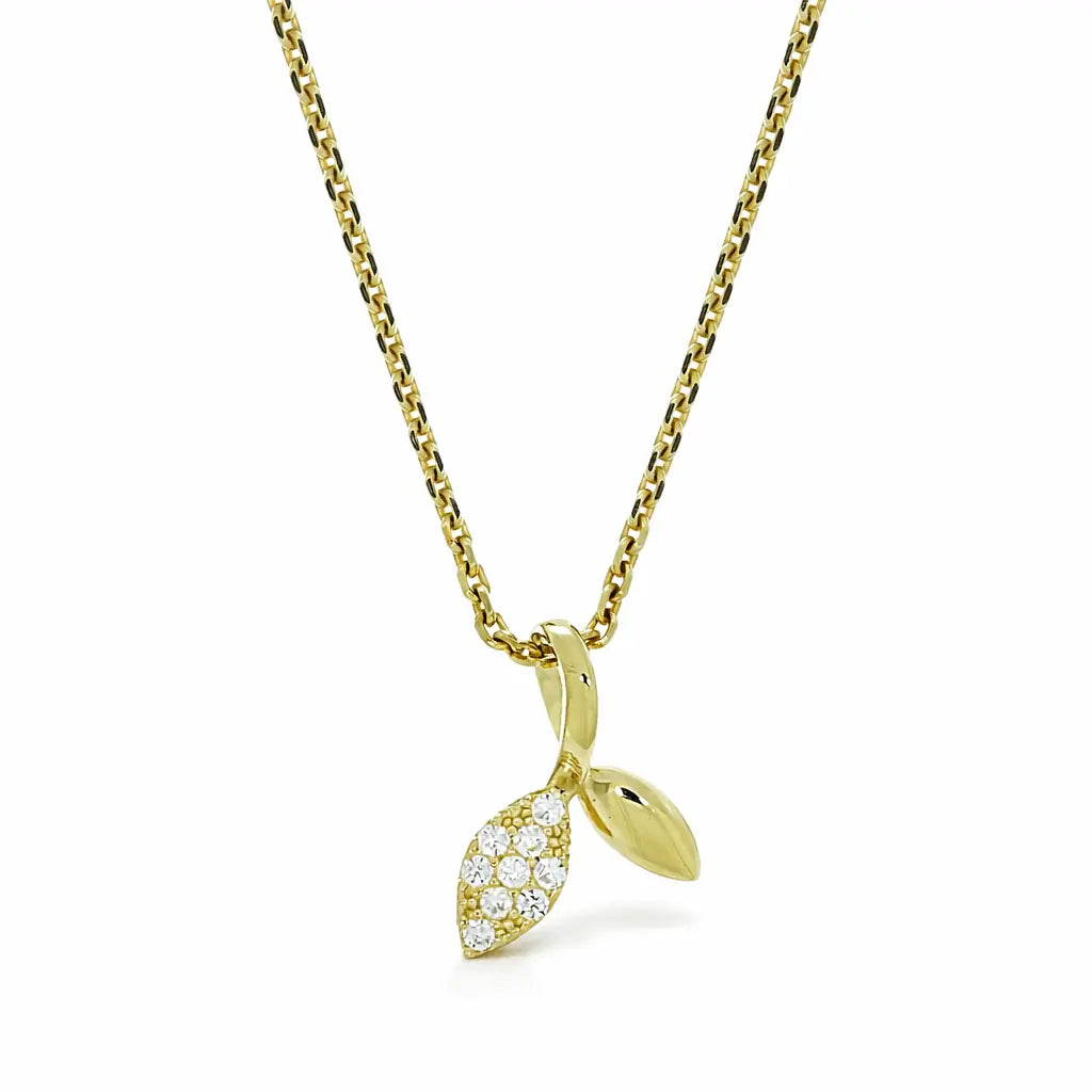 8 Karat Blad Vedhæng