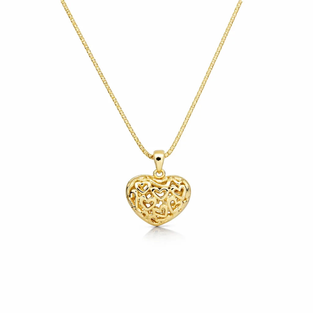 8 Karat Udsmykket Hjerte