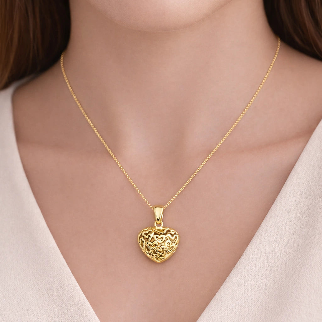 8 Karat Udsmykket Hjerte