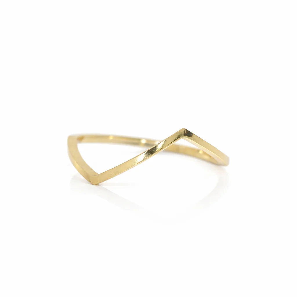 8 Karat Dobbelt V-Ring