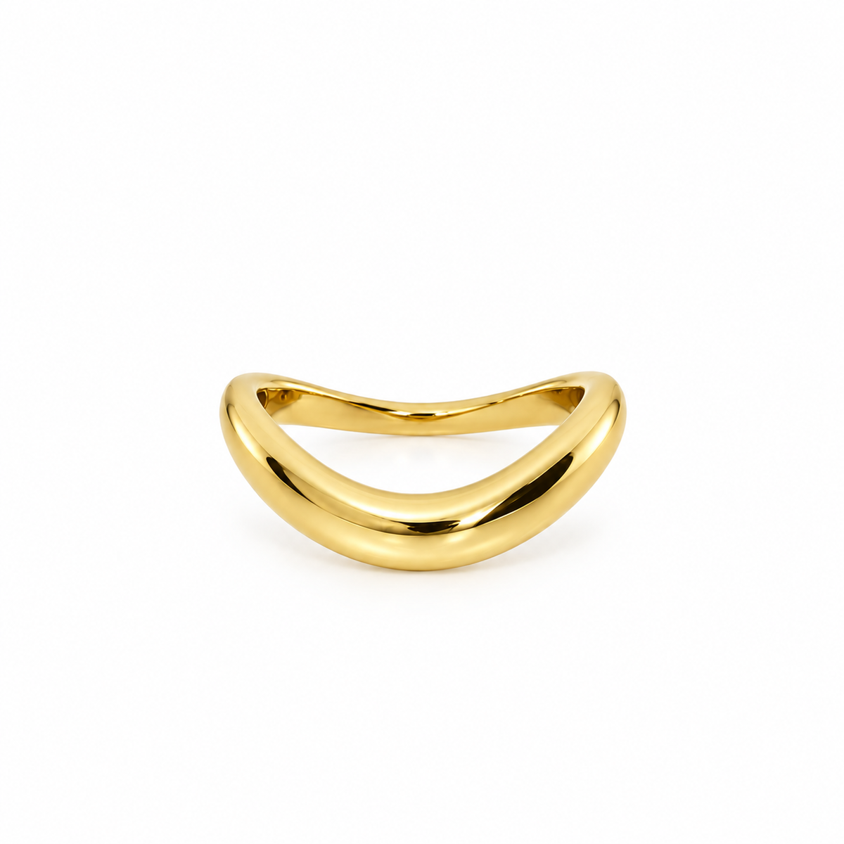 8 karat guldring med elegant bølgedesign
