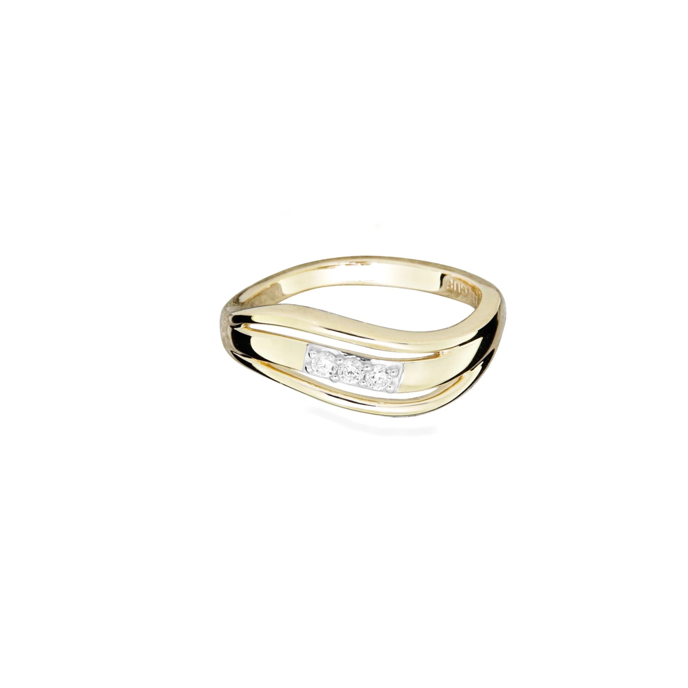 8 Karat Trinity Glow Ring