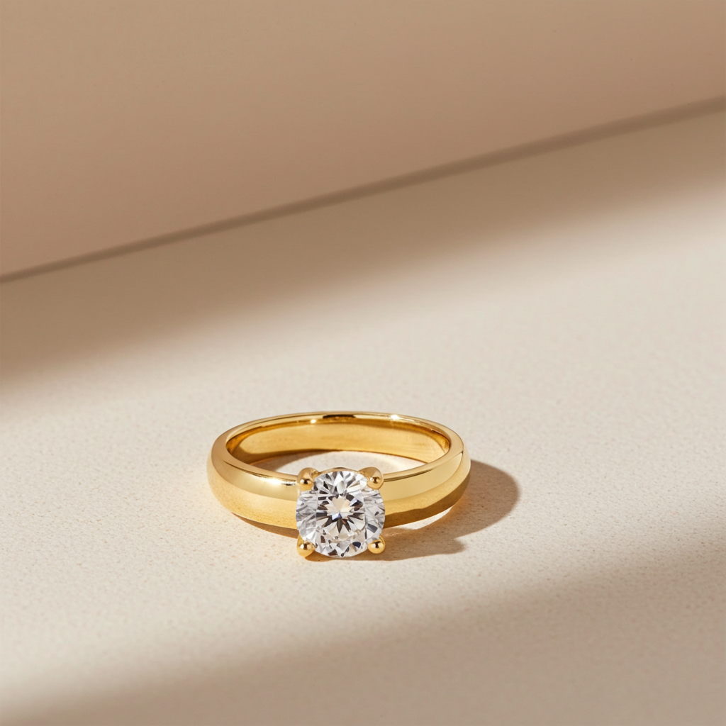 8 Karat Chunky En-sten Ring