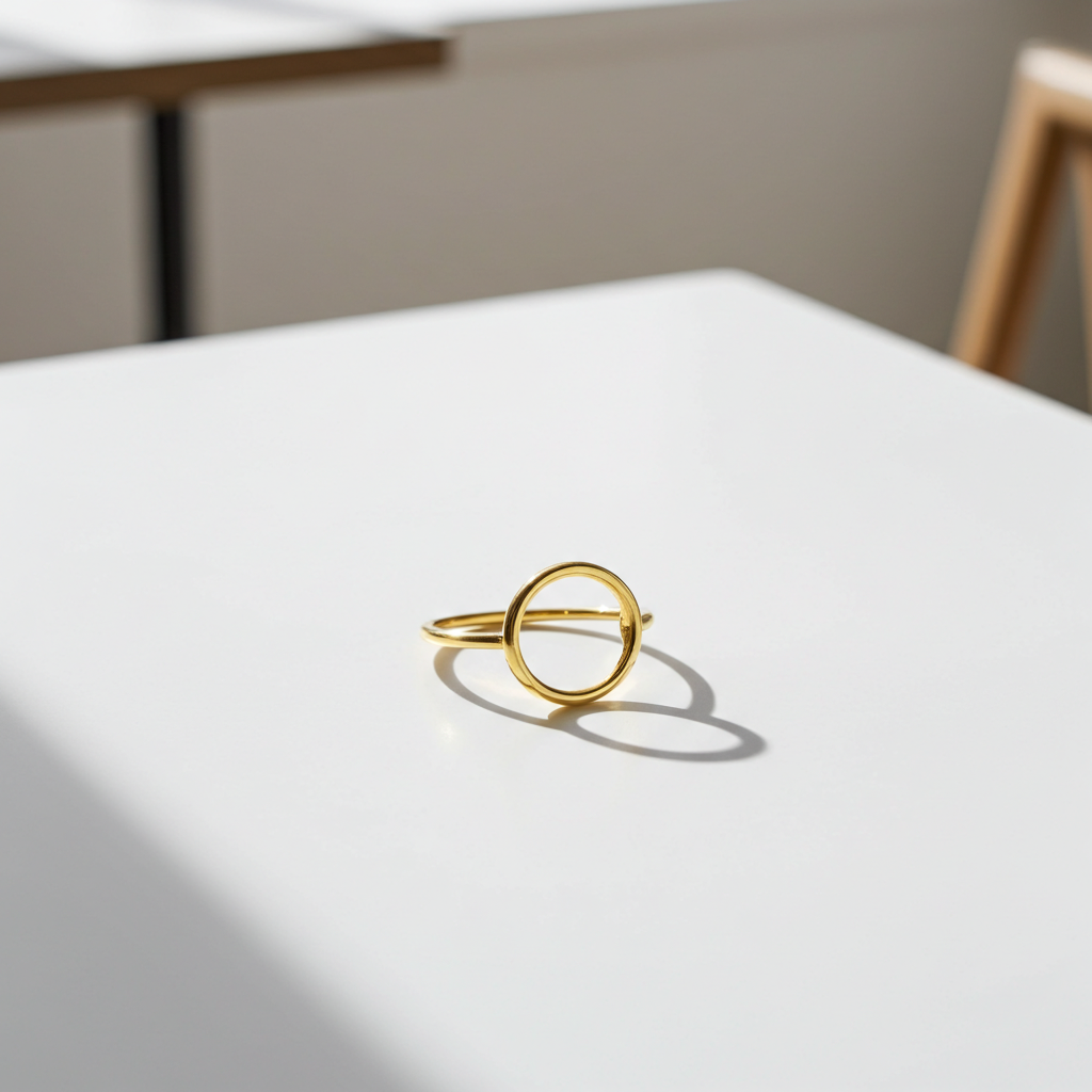 8 Karat Cirkel Ring