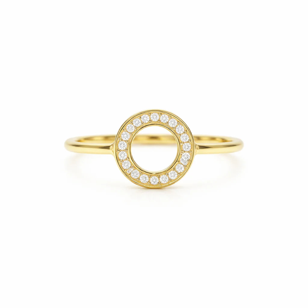 9 Karat Cirkel Ring