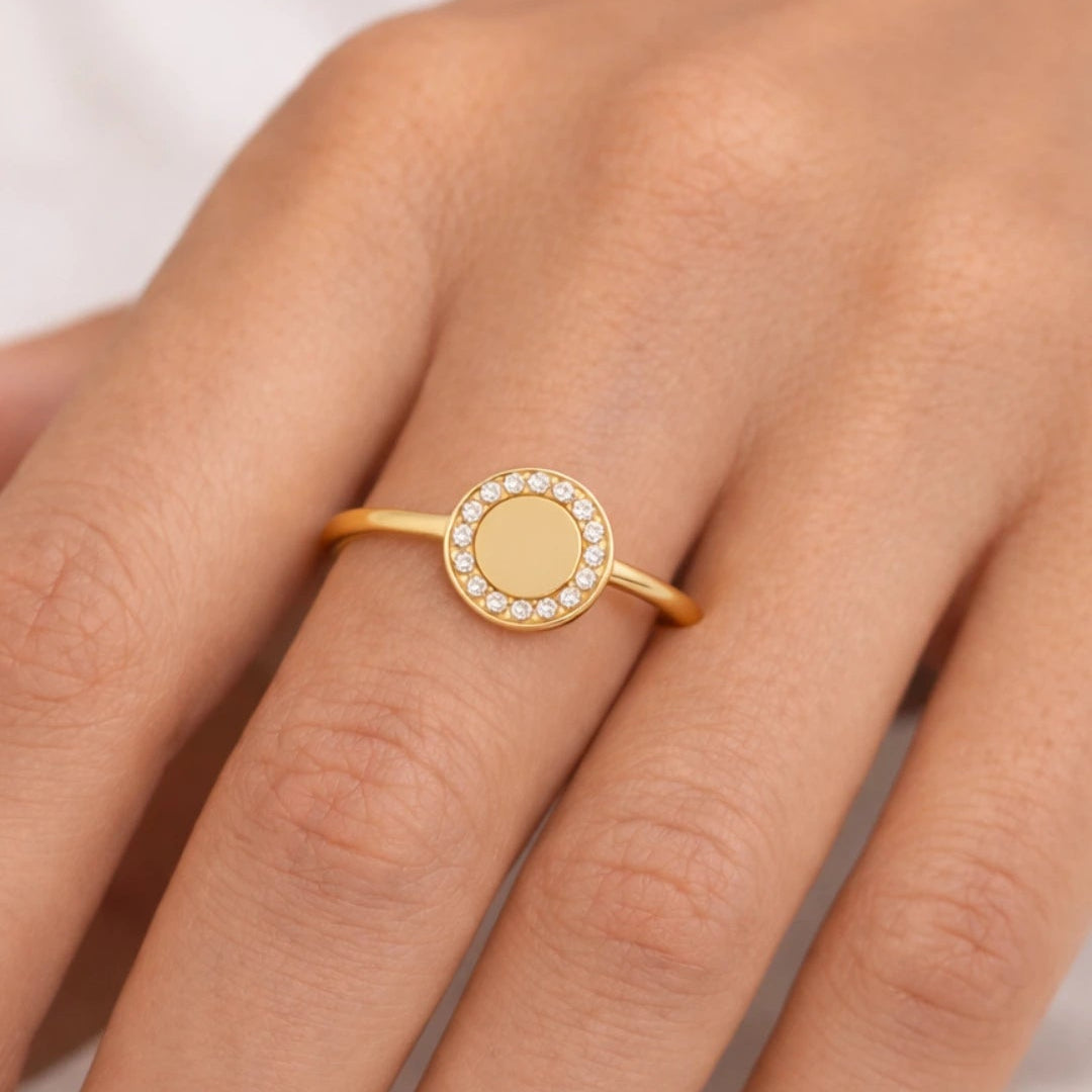 8 Karat Plade Ring