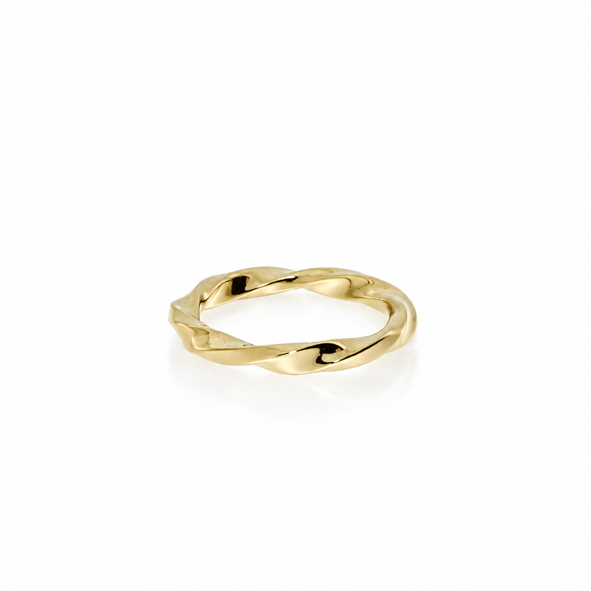8 karat guldring med snoet design