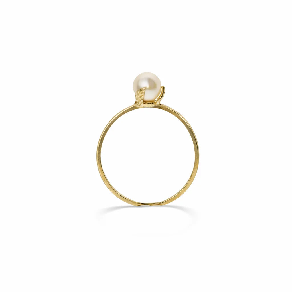 8 Karat Ferskvandsperle Ring