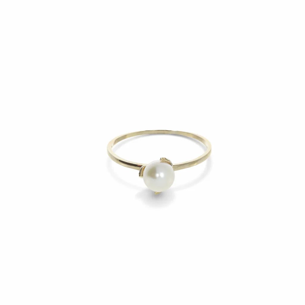 8 Karat Ferskvandsperle Ring