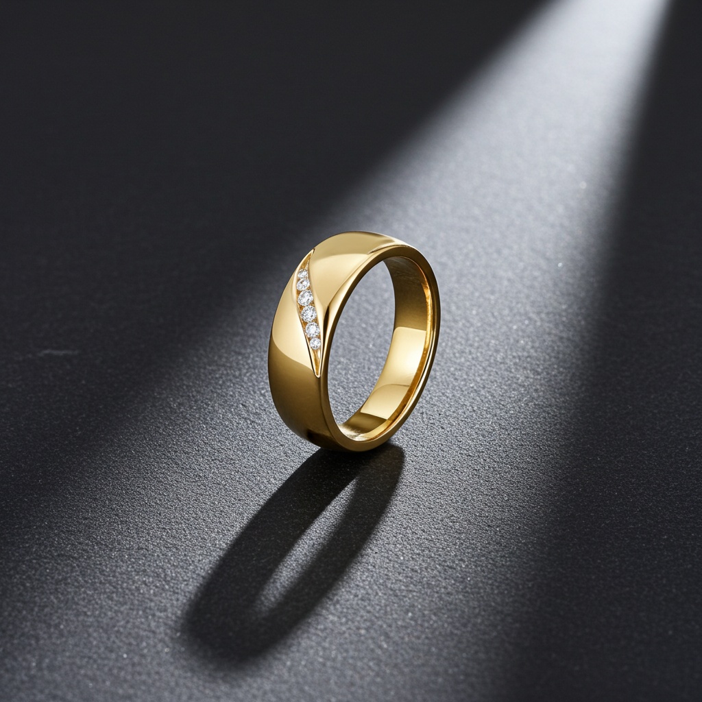 8 Karat Golden Bold Ring