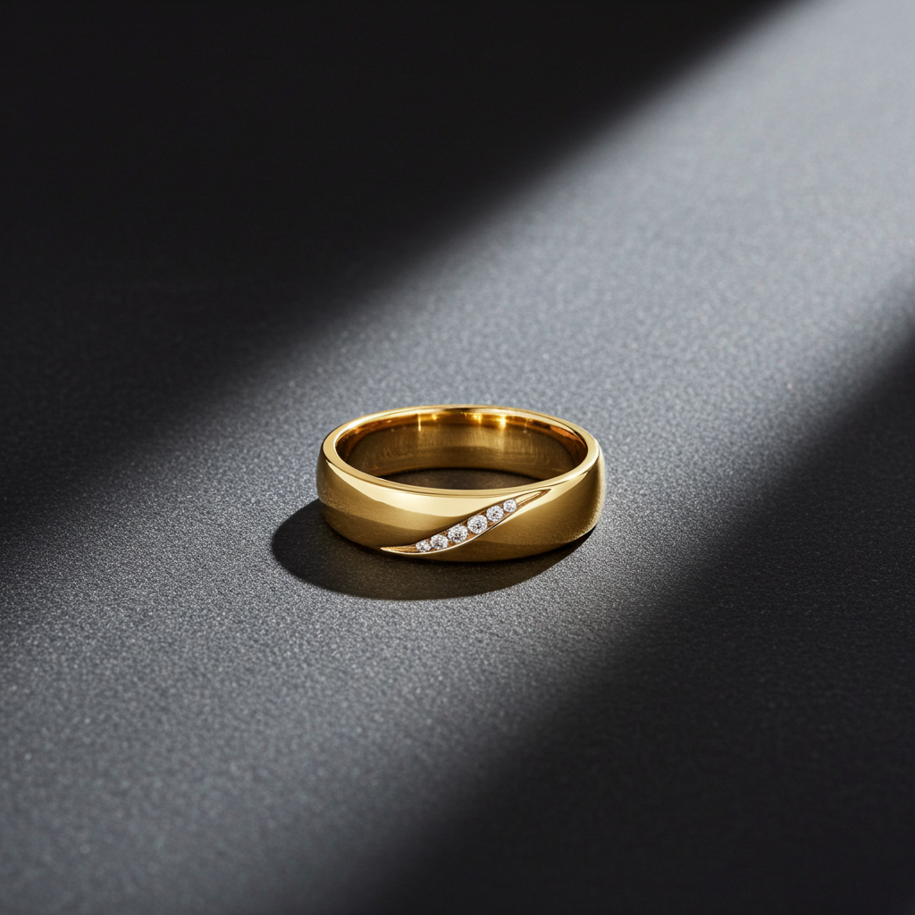 8 Karat Golden Bold Ring