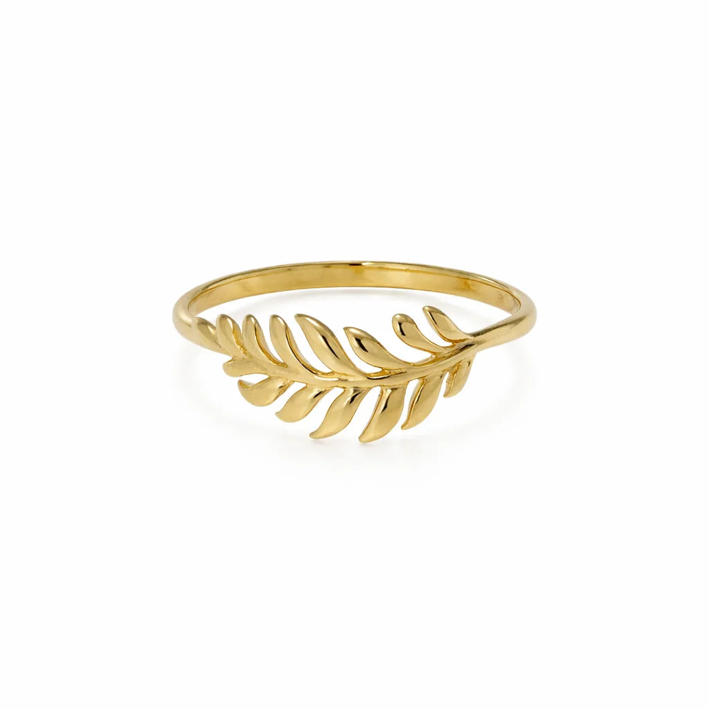 9 Karat Blad Ring