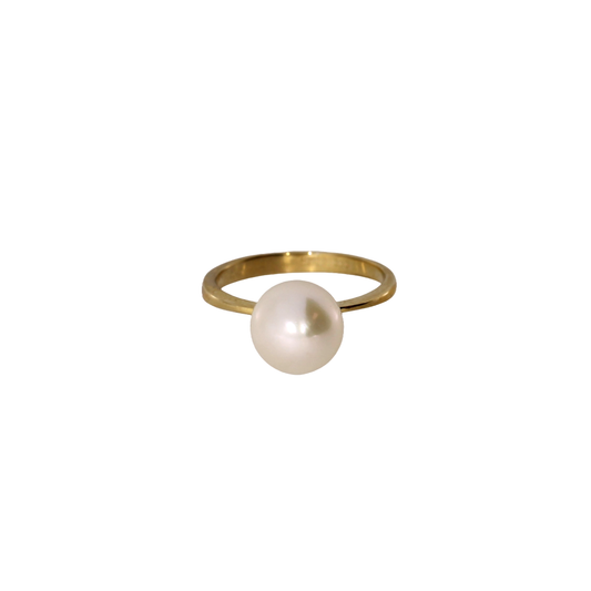 8 Karat Ferskvandsperle Ring